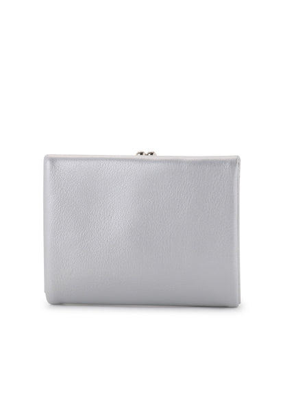 FOIL LEATHER TRIFOLD PUFFY WALLET