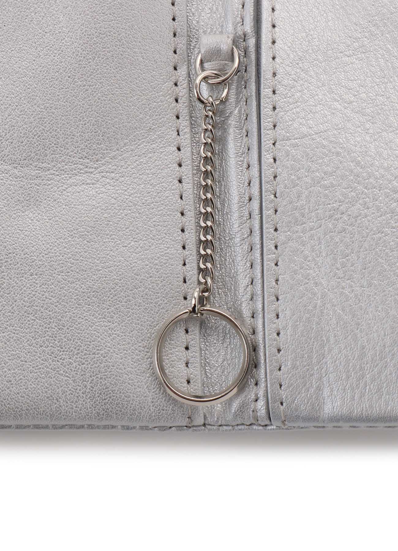 FOIL LEATHER TRIFOLD PUFFY WALLET