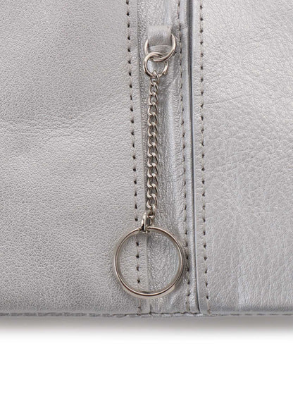 FOIL LEATHER TRIFOLD PUFFY WALLET