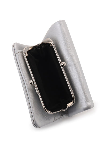 FOIL LEATHER TRIFOLD PUFFY WALLET
