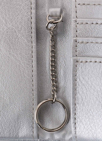 FOIL LEATHER PUFFY WALLET