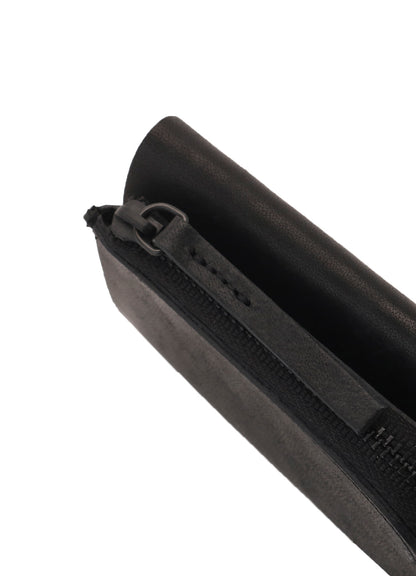 NUBUCK LEATHER TRIFOLD WALLET