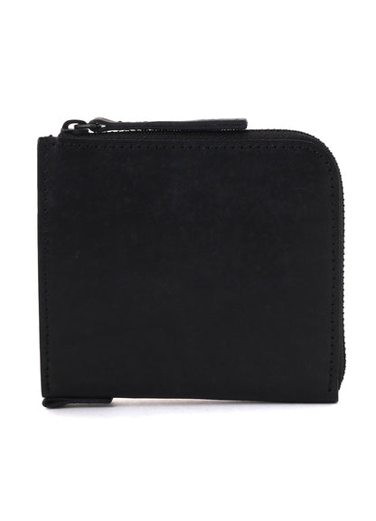 NUBUCK LEATHER L-SHAPE WALLET M