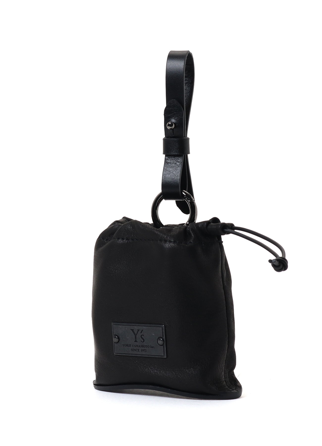 WATER DYED SOFT LEATHER CURVED POUCH CHARM