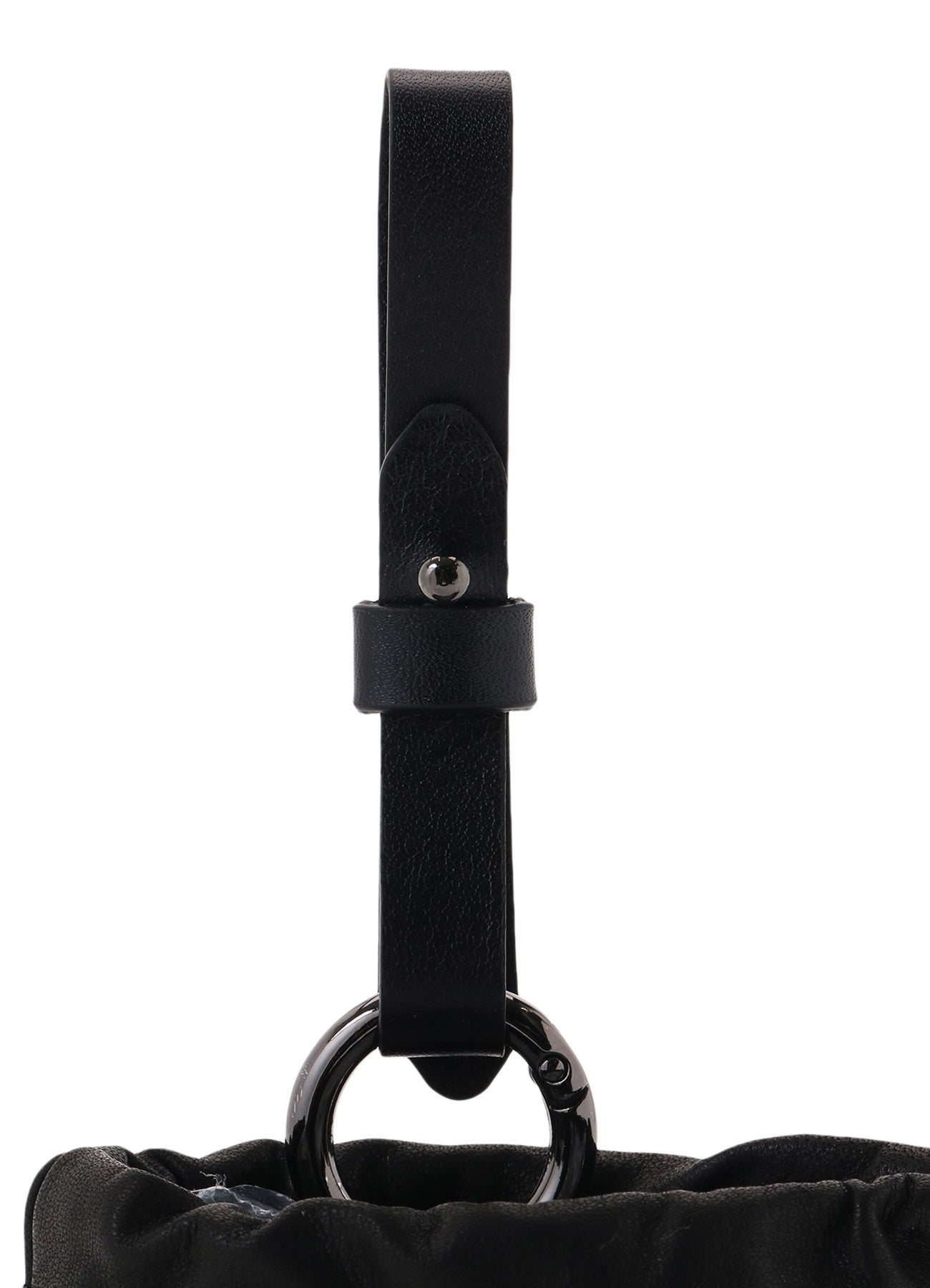 WATER DYED SOFT LEATHER CURVED POUCH CHARM