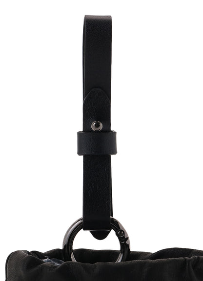 WATER DYED SOFT LEATHER CURVED POUCH CHARM