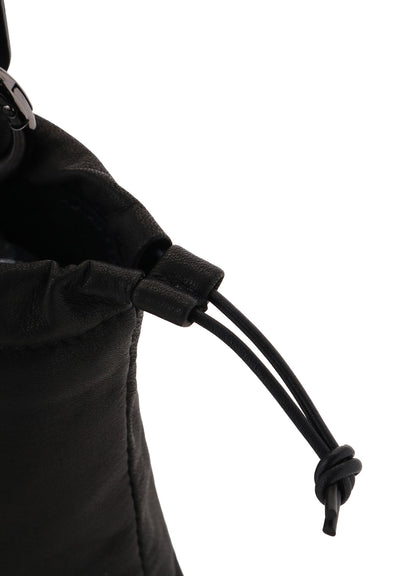 WATER DYED SOFT LEATHER CURVED POUCH CHARM