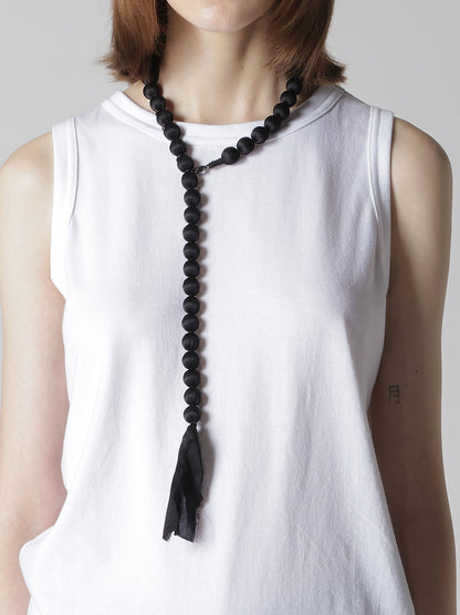 BIG SILK BALL NECKLACE