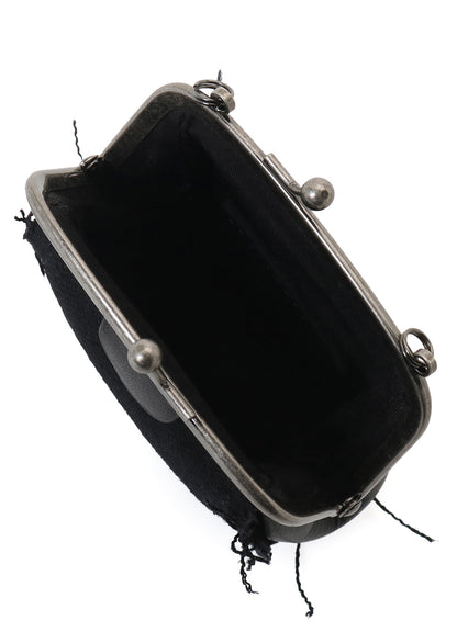 SOFT LEATHER SILK BALL METAL CLASP NECKLACE