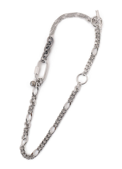 BRASS SILVER NECKLACE A