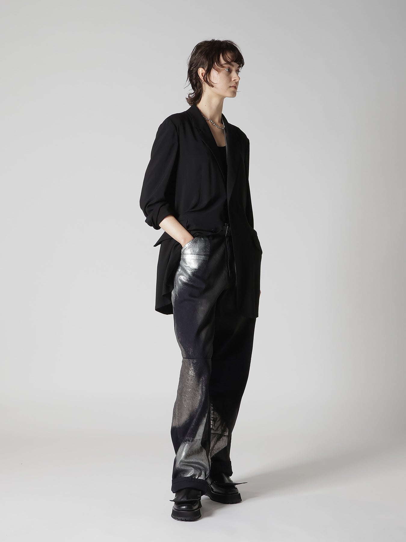 BRASS SILVER NECKLACE B