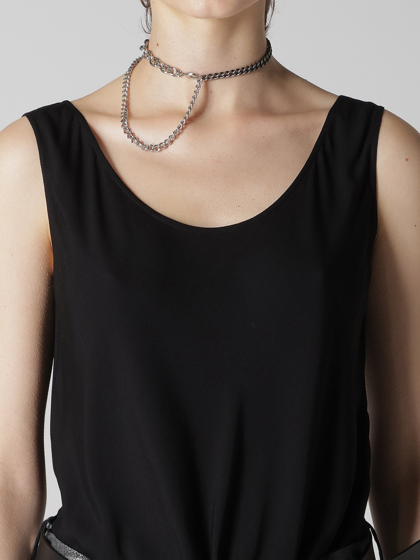 BRASS SILVER NECKLACE B