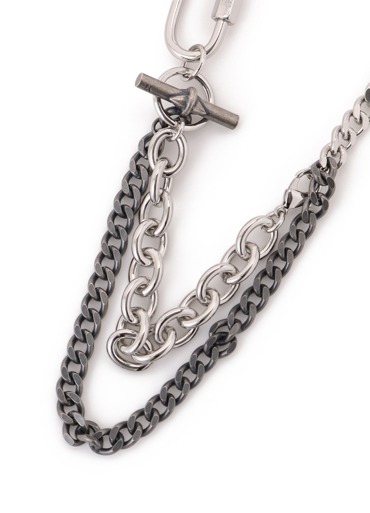 BRASS SILVER NECKLACE B