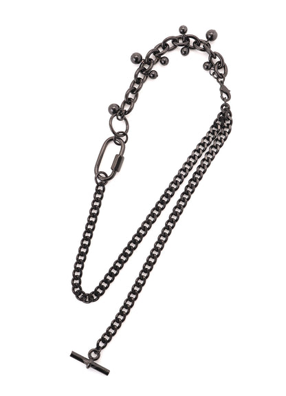 BRASS SILVER BALL NECKLACE B