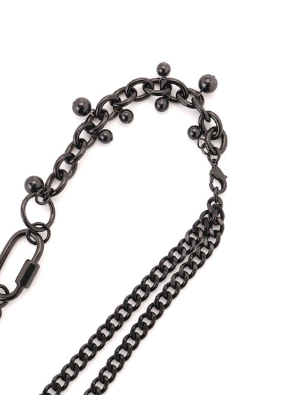 BRASS SILVER BALL NECKLACE B