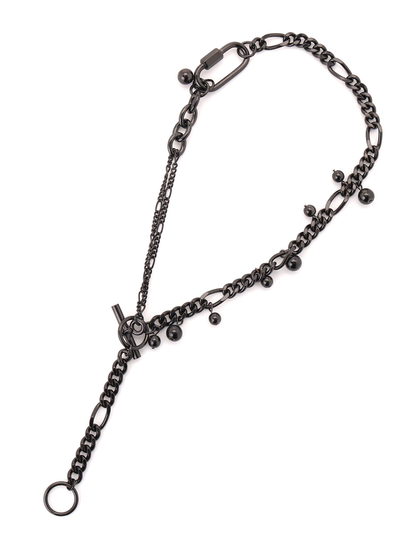 BRASS SILVER BALL NECKLACE A