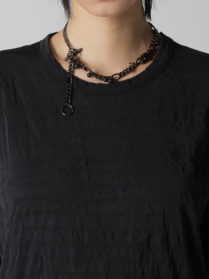 BRASS SILVER BALL NECKLACE A