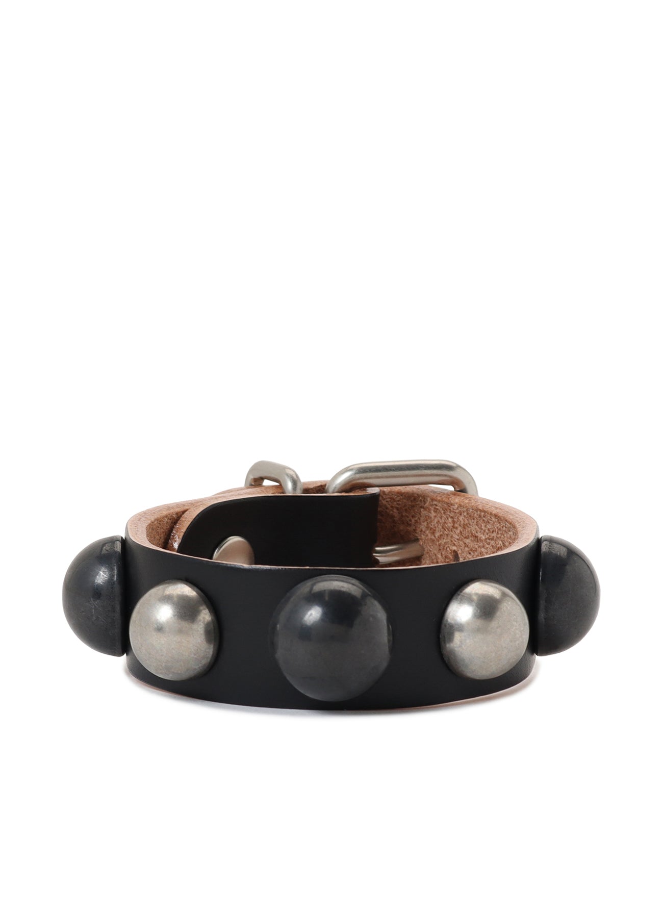 SEMIGLOSS LEATHER STUDS BRACELET