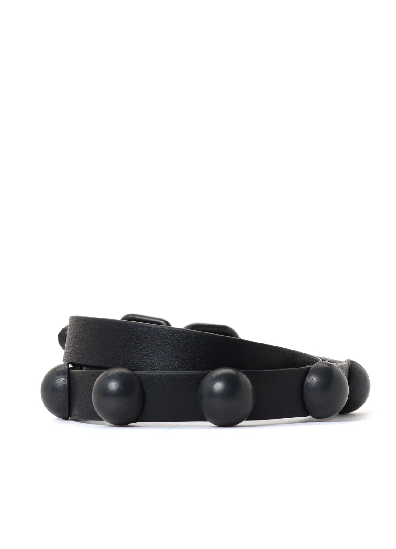 SEMIGLOSS LEATHER STUDS DOUBLE BRACELET – THE SHOP YOHJI YAMAMOTO