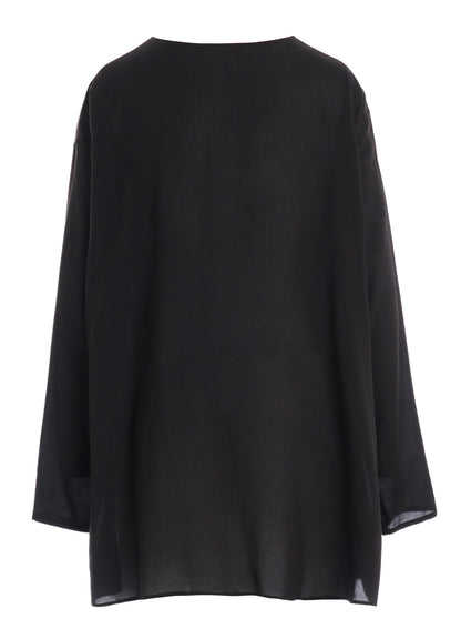 CELLULOSE LAWN HENLEY NECK PULLOVER