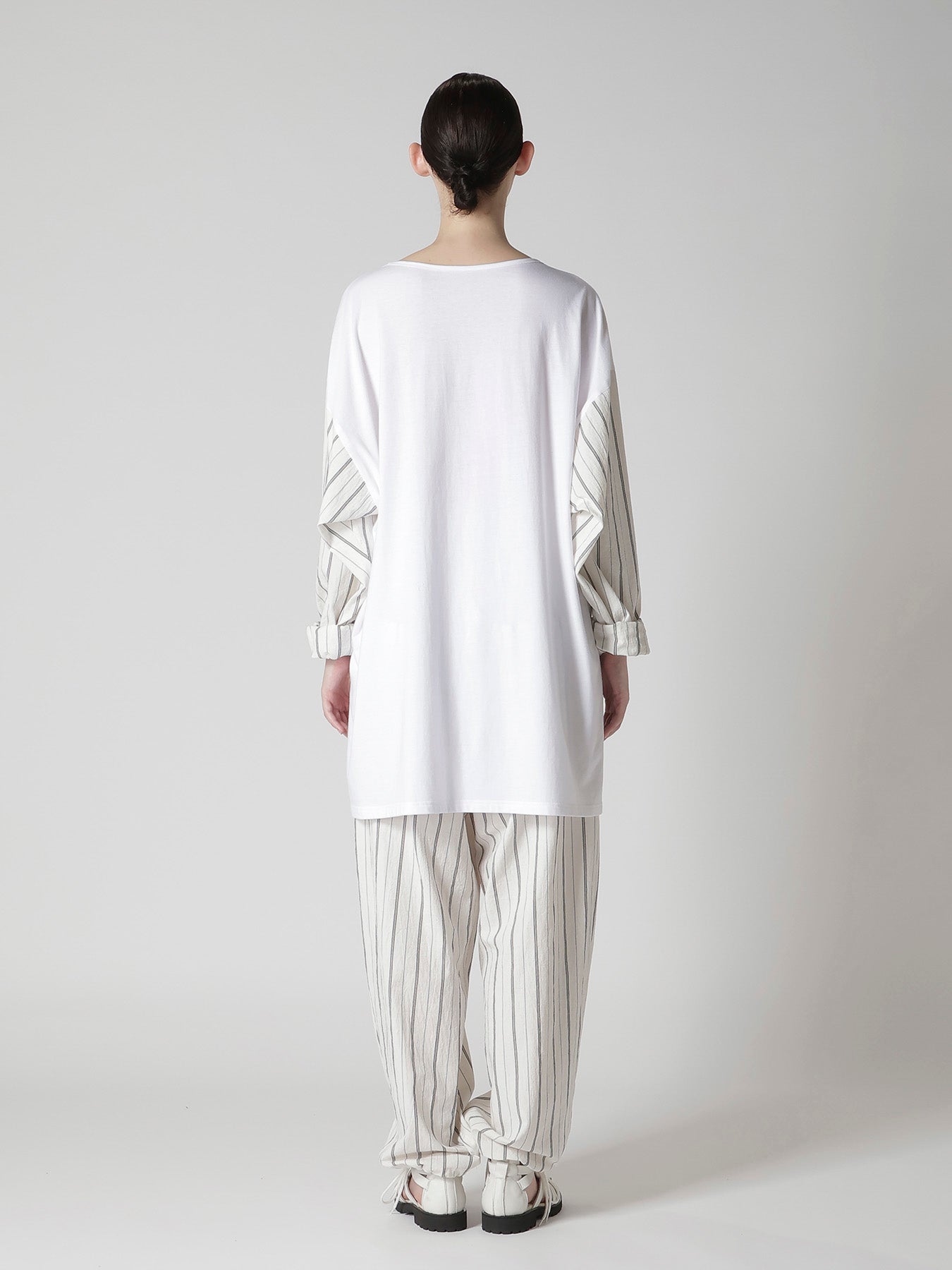 COMBINATION HENLEY NECK BLOUSE