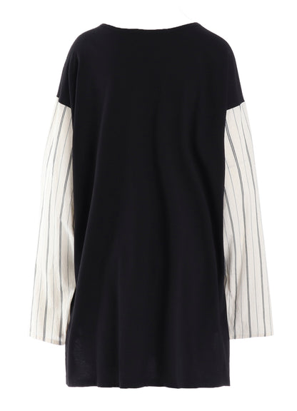 COMBINATION HENLEY NECK BLOUSE