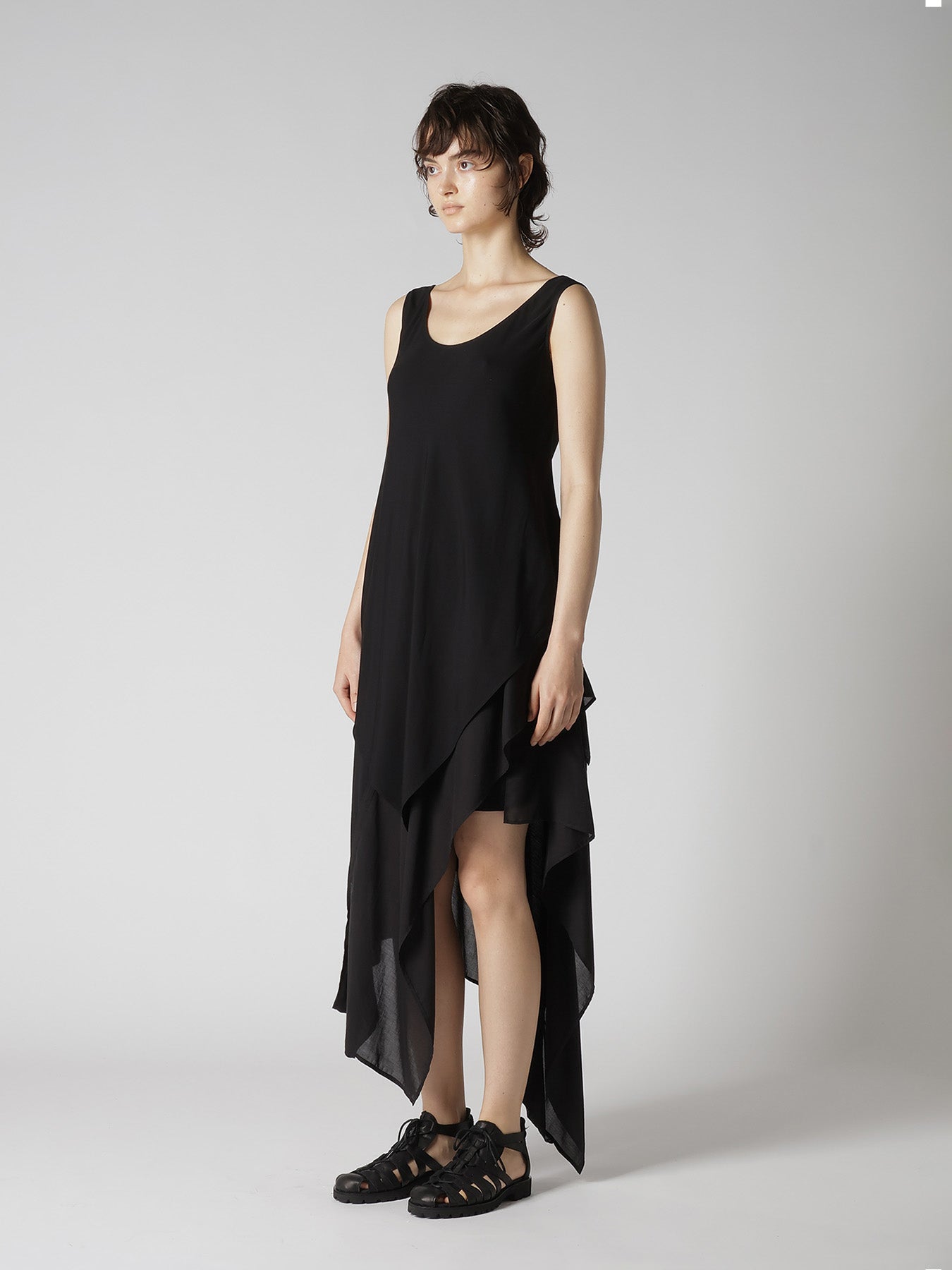 RAYON TWILL UNEVEN TANKTOP