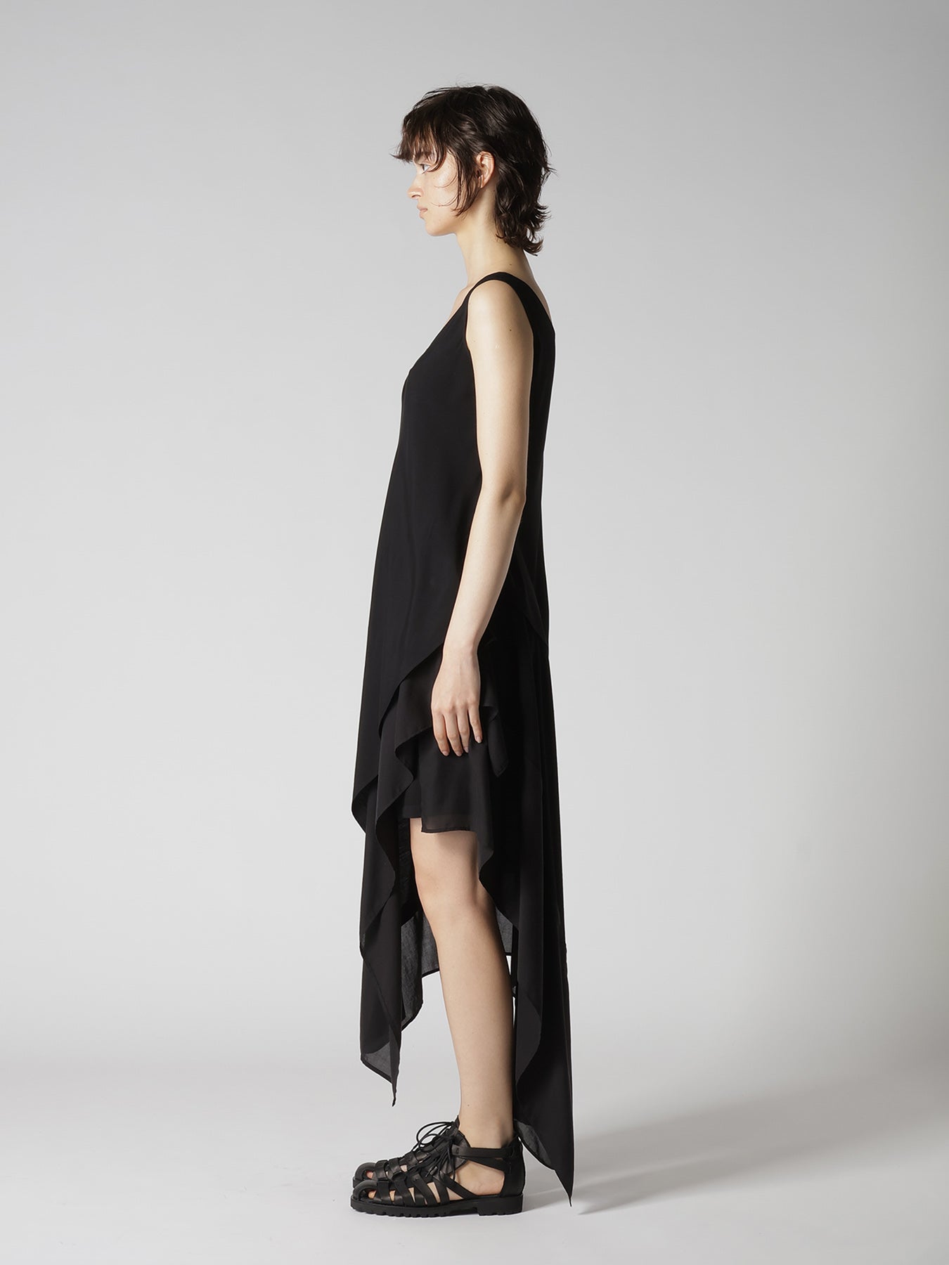 RAYON TWILL UNEVEN TANKTOP