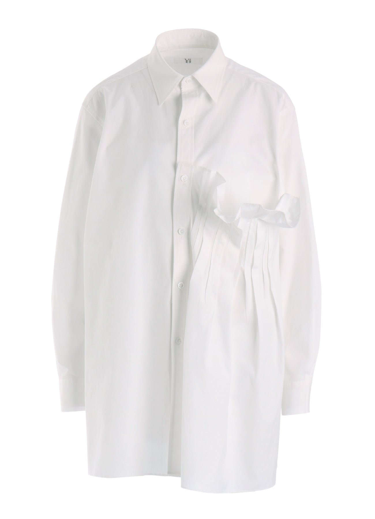 COTTON BROAD LEFT SIDE TUCK SHIRT