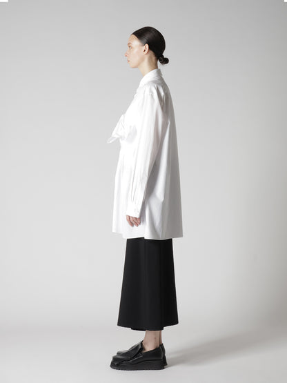 COTTON BROAD LEFT SIDE TUCK SHIRT