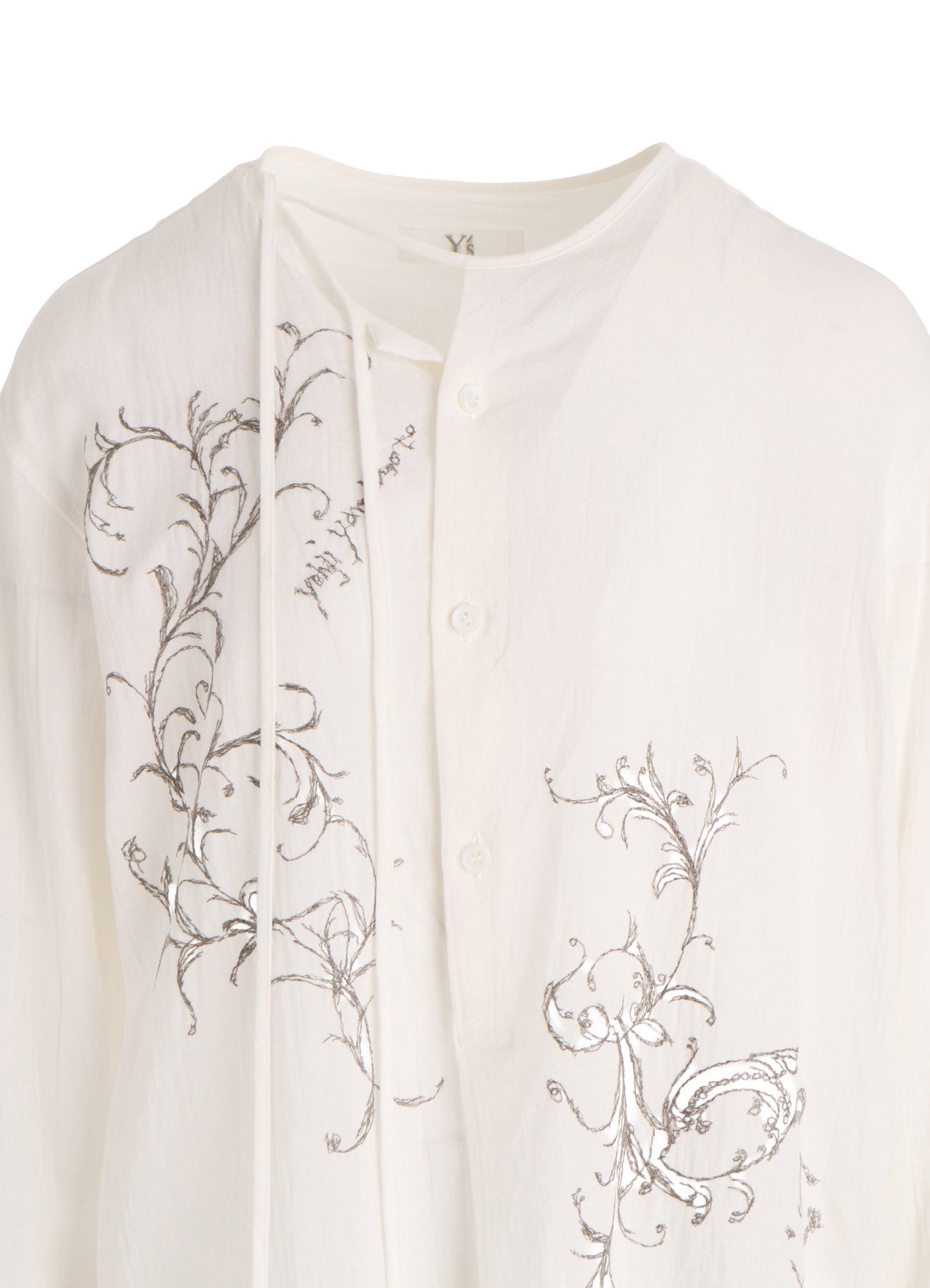 BOTANICAL EMBROIDERY DRAW STRING BROUSE