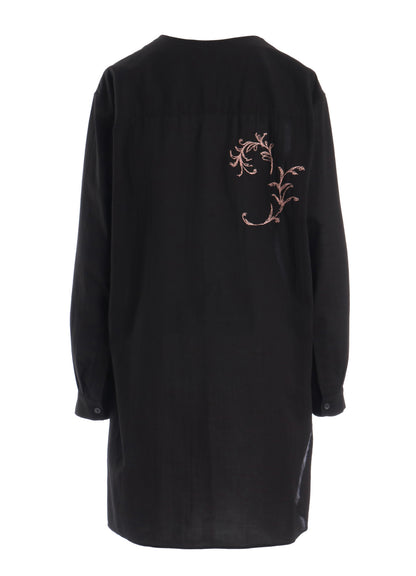 BOTANICAL EMBROIDERY DRAW STRING BROUSE