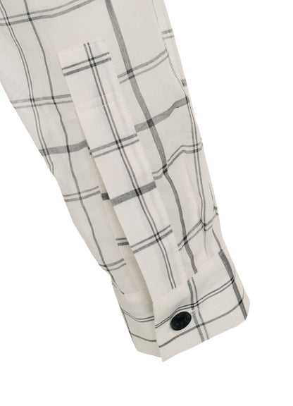 ORGANIC COTTON PLAID BLOUSE