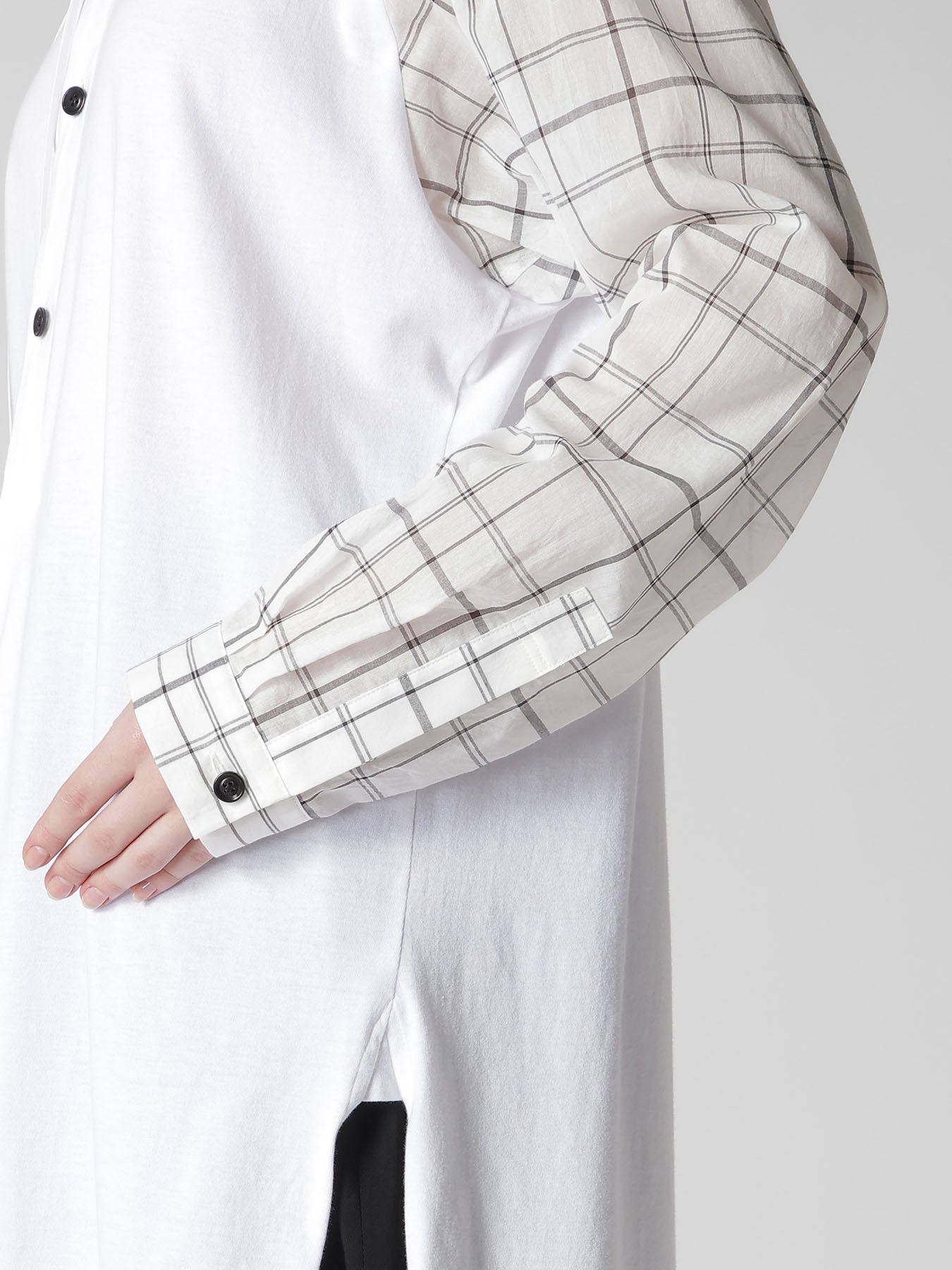 ORGANIC COTTON PLAID BLOUSE