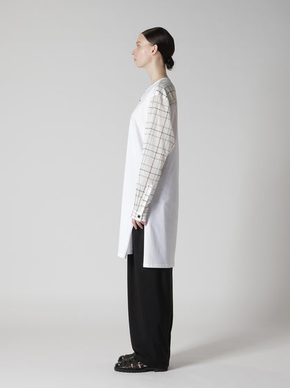 ORGANIC COTTON PLAID BLOUSE
