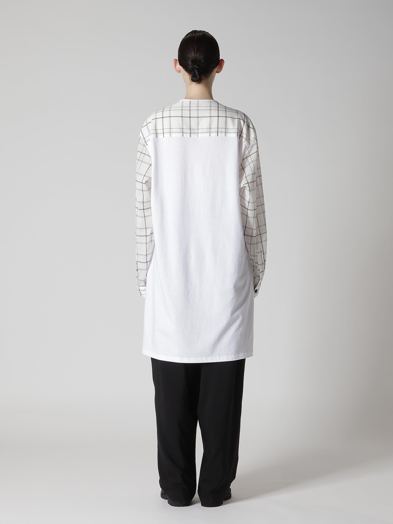 ORGANIC COTTON PLAID BLOUSE