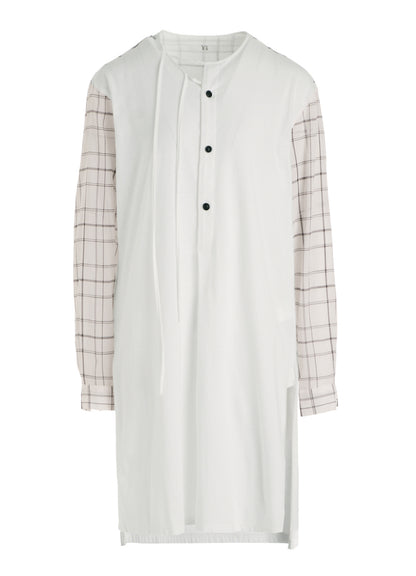 ORGANIC COTTON PLAID BLOUSE