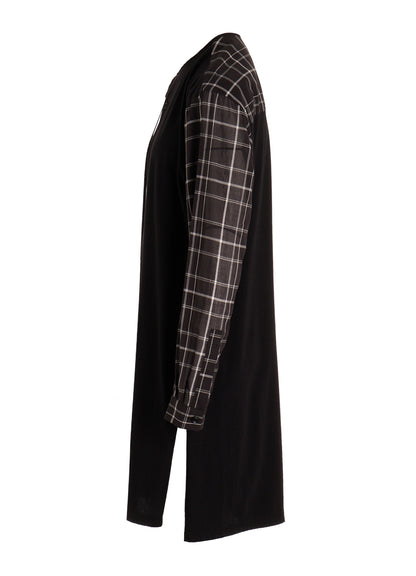 ORGANIC COTTON PLAID BLOUSE