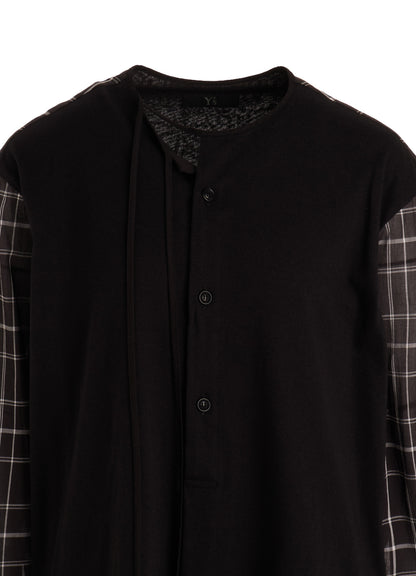 ORGANIC COTTON PLAID BLOUSE