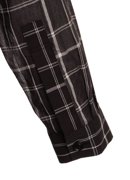 ORGANIC COTTON PLAID BLOUSE