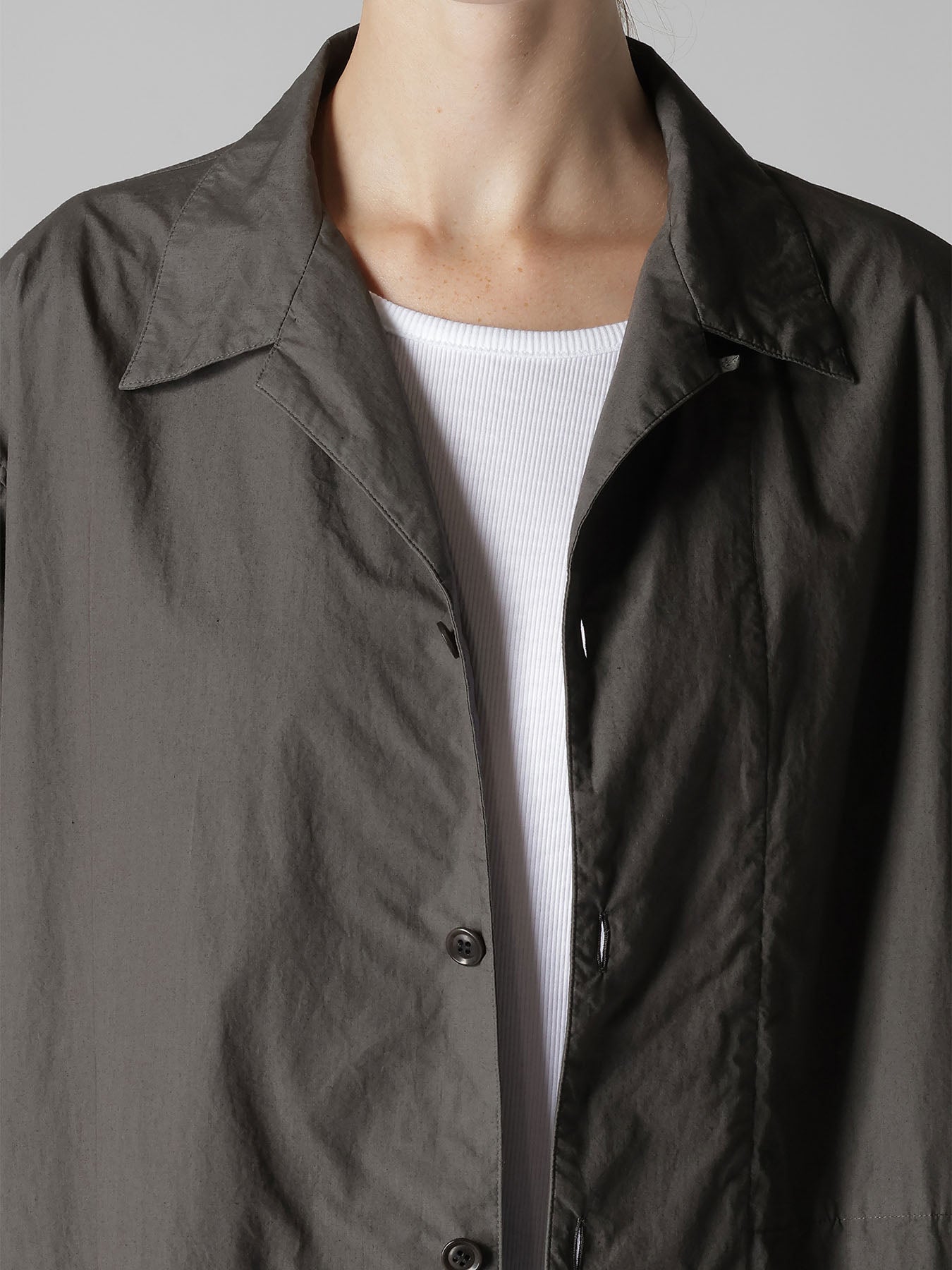 COTTON TYPEWRITER 3/4 SLEEVE BLOUSE