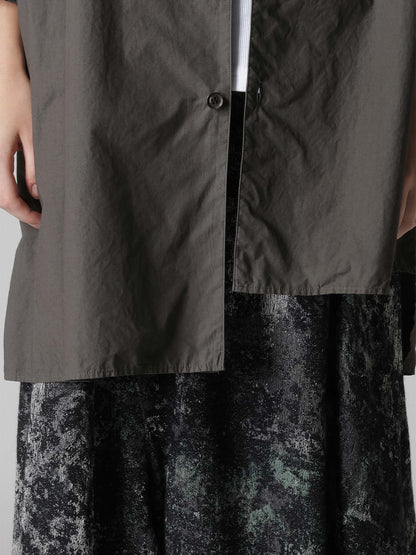 COTTON TYPEWRITER 3/4 SLEEVE BLOUSE