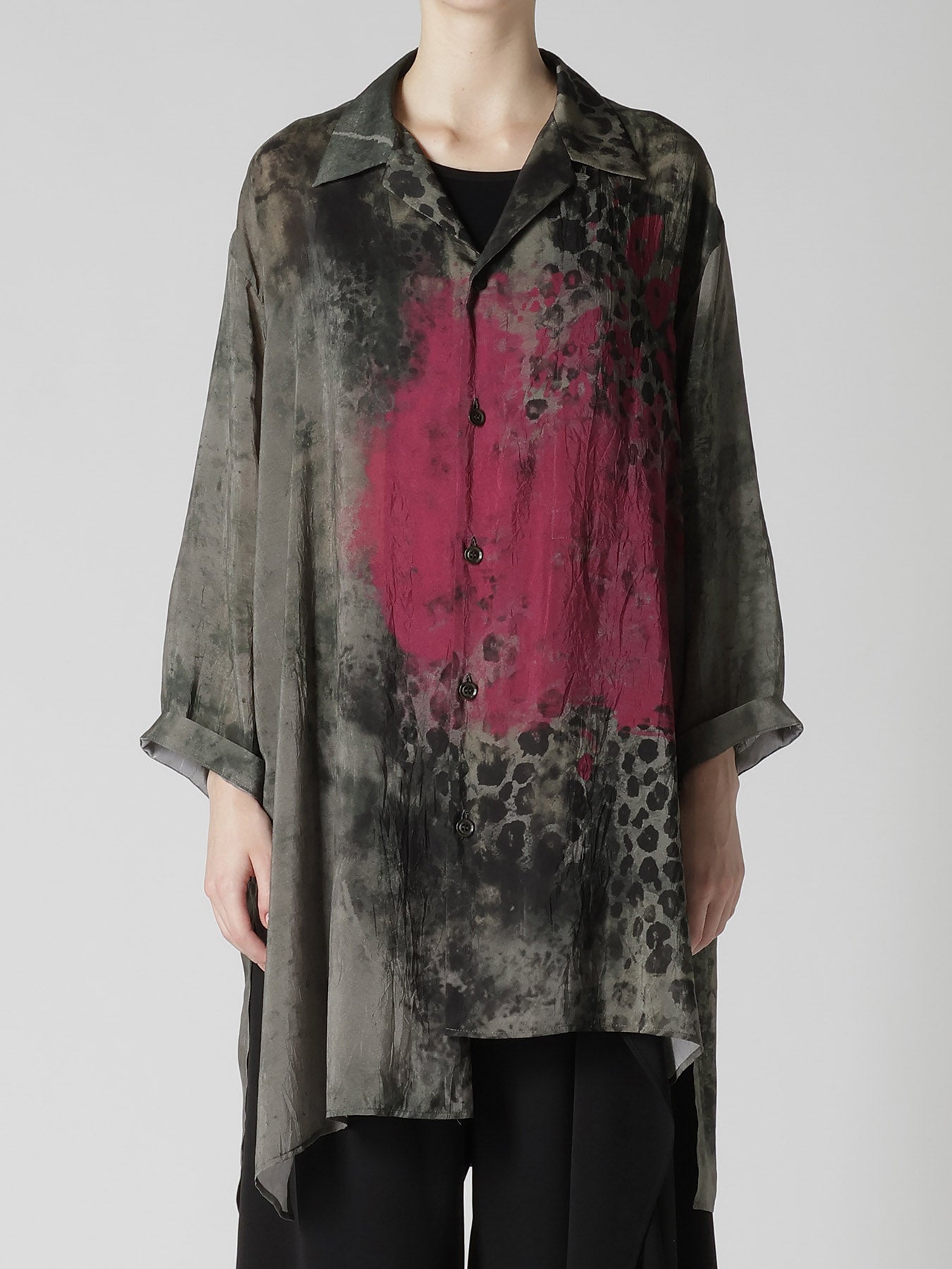 LEOPARD CUPRO BLOUSE