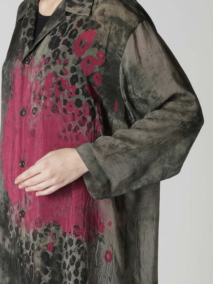 LEOPARD CUPRO BLOUSE