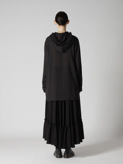 CELLULOSE LAWN HOODED BLOUSE