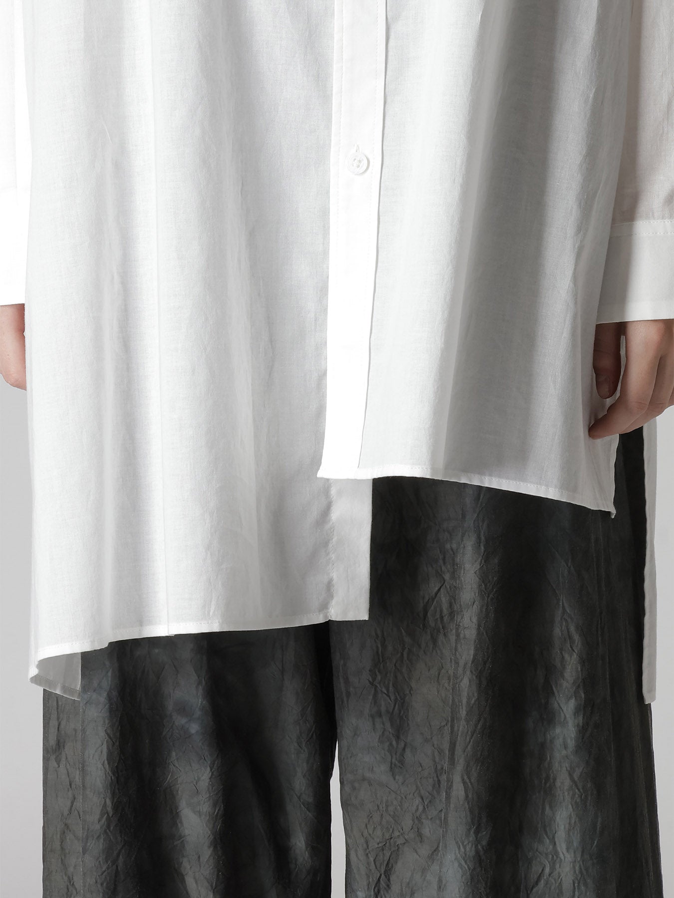 COTTON LAWN ASYMMETRIC BIG BLOUSE – THE SHOP YOHJI YAMAMOTO