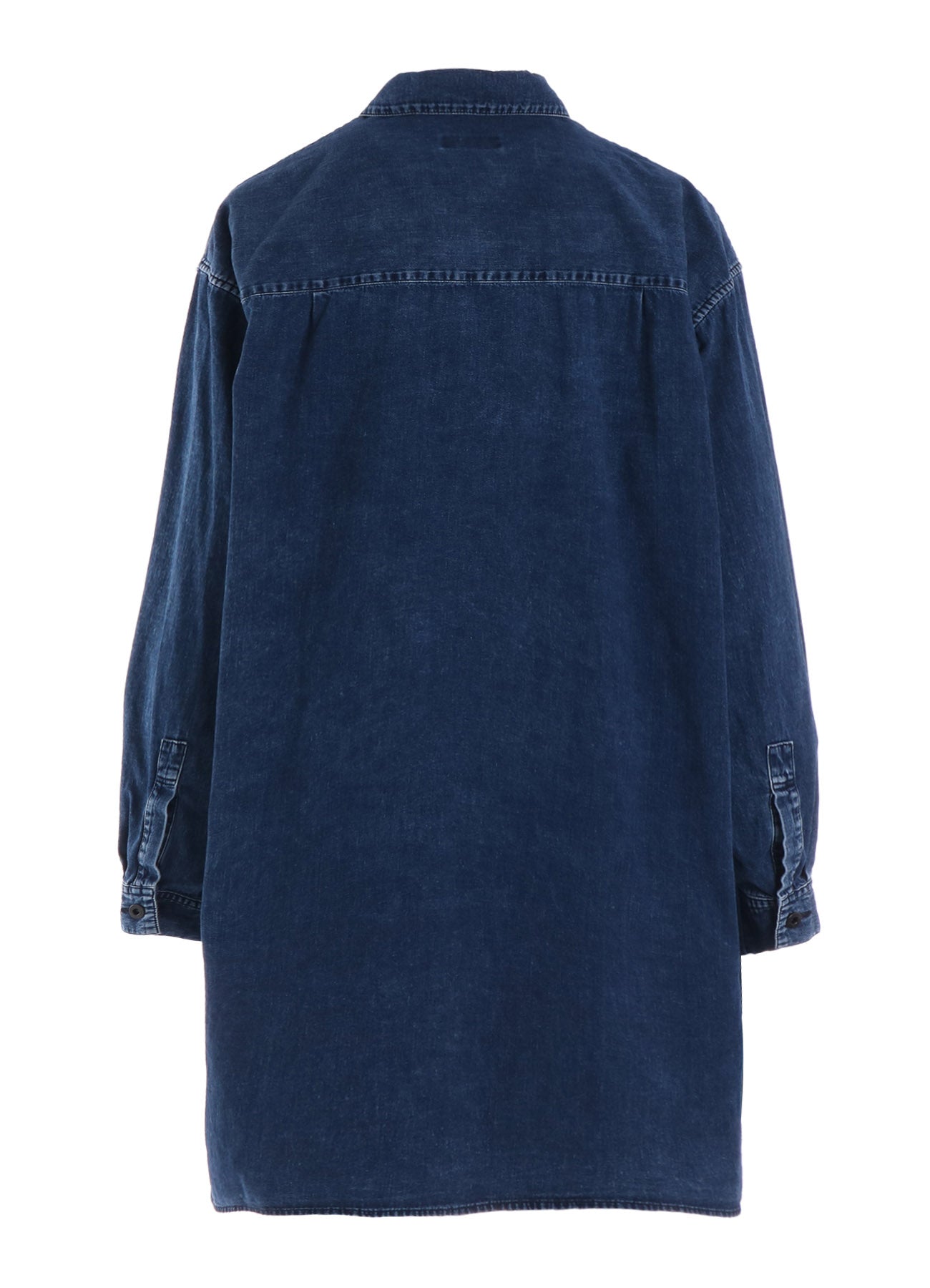6OZ DENIM CHEMICAL WASH ASYMMETRIC BIG BLOUSE – THE SHOP YOHJI