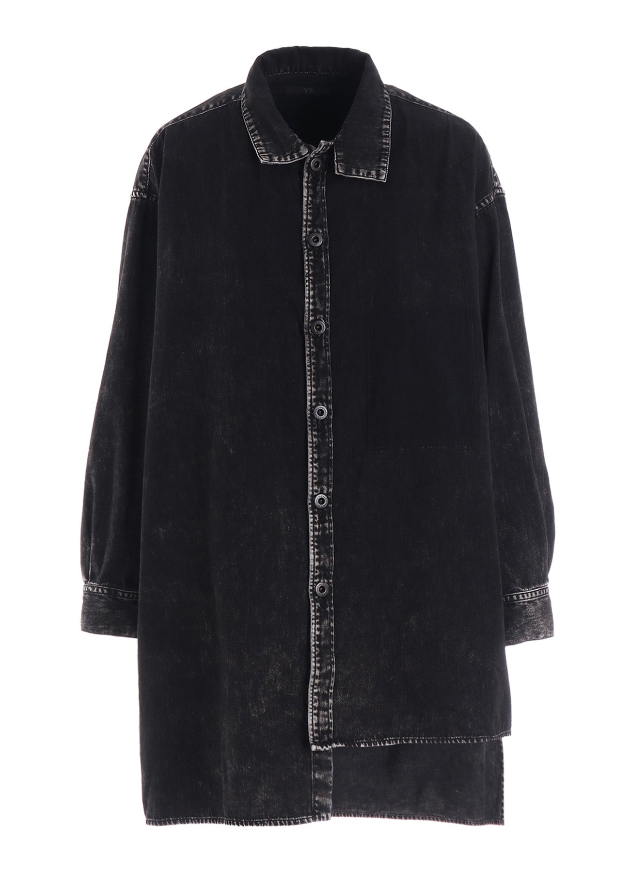 トップス y.k 6OZ DENIM CHEMICAL WASH ASYMMETRIC BIG BLOUSE – THE SHOP YOHJI
