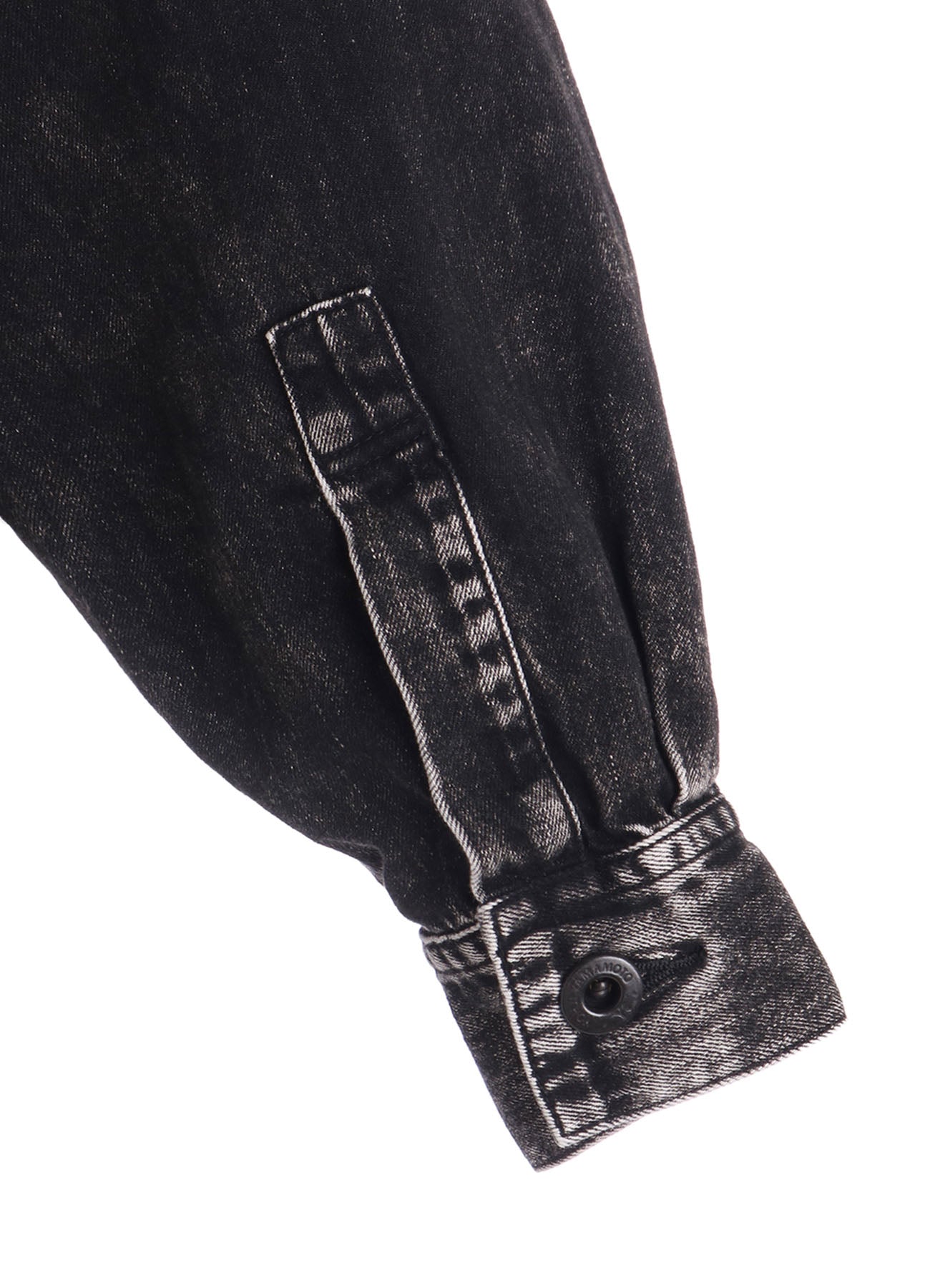 6OZ DENIM CHEMICAL WASH ASYMMETRIC BIG BLOUSE – THE SHOP YOHJI