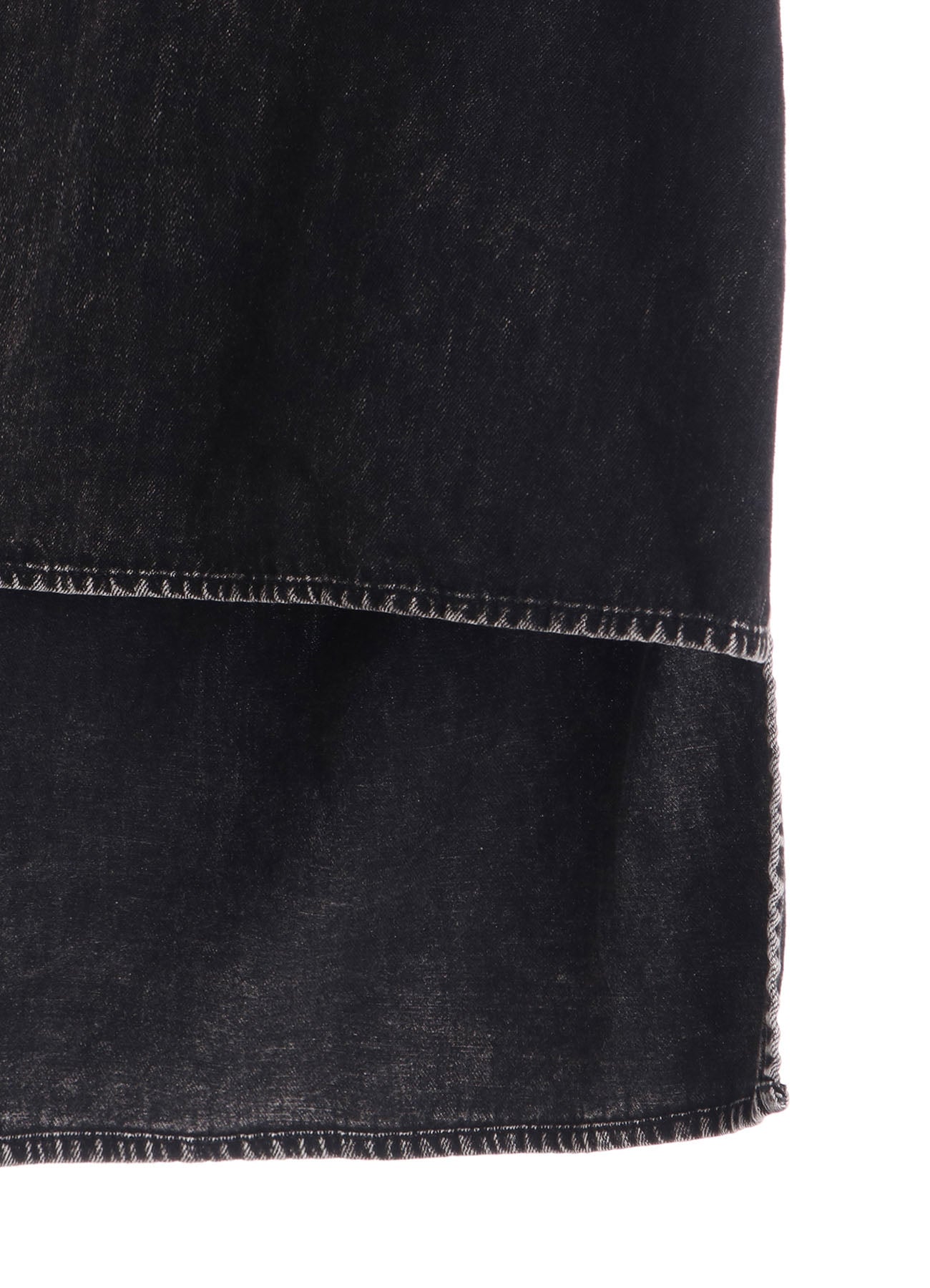 6OZ DENIM CHEMICAL WASH ASYMMETRIC BIG BLOUSE – THE SHOP YOHJI